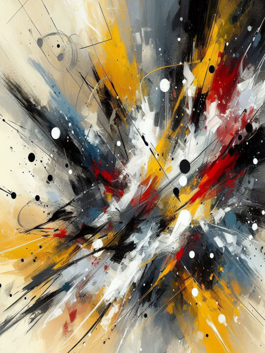 Farbexplosion 2/V 绘画, 70.9x53.2 in