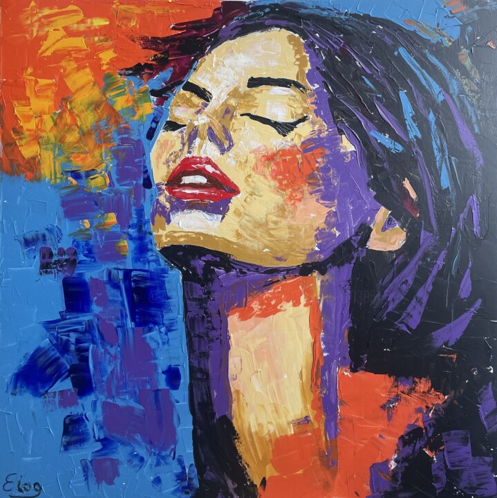 "Inspiration and Pleasure" 绘画, 35.4x35.4 in