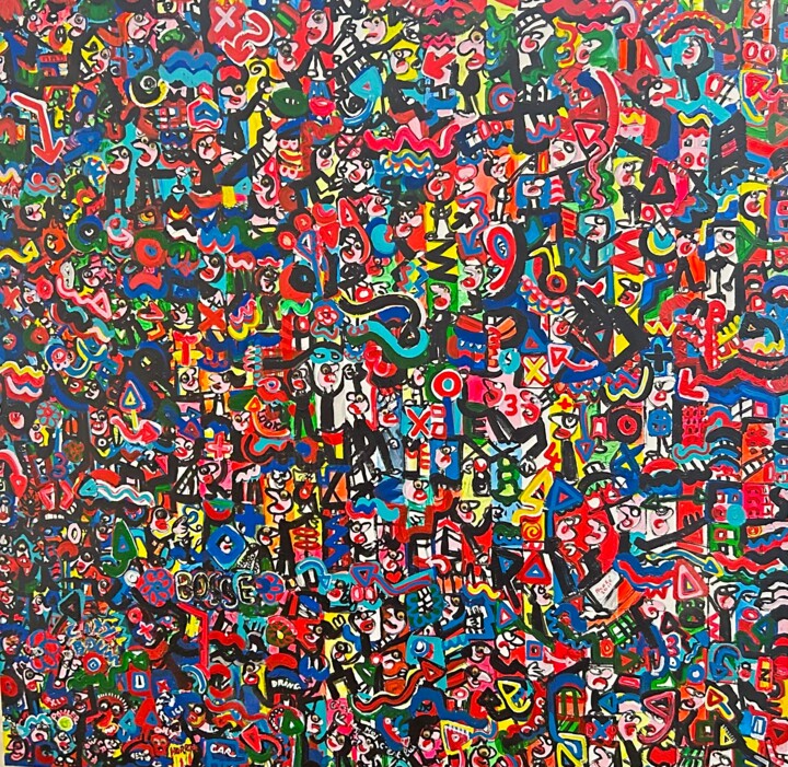 Peinture intitulée "Bosse !" par Corelia Roché, Œuvre d'art originale, Acrylique Monté sur Châssis en bois