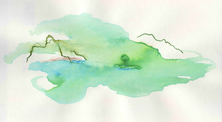 Printemps Montagne 3 Tekening, 6,1x10,2 in