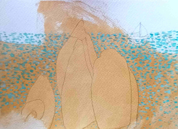 L'estran 2 - Côte de Granit Rose Disegno, 7,1x9,5 in