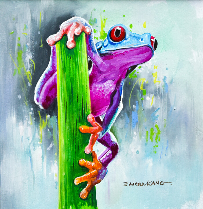 Frog 1 绘画, 10.6x10.6 in