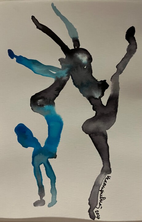 Dance 6 绘画, 8.3x5.9 in