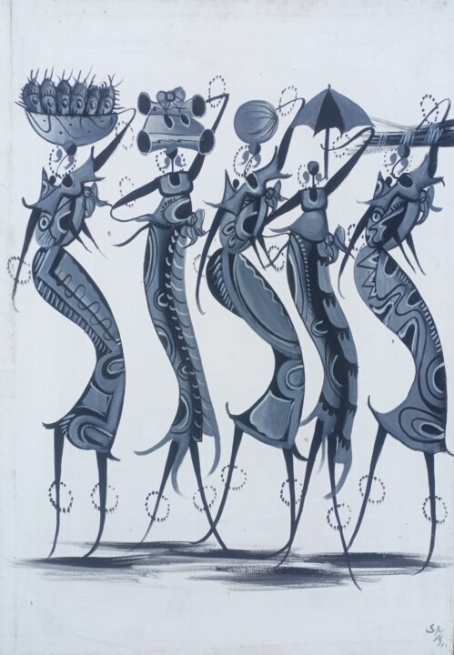 Essence of tradition, Abstract surreal 绘画, 31.5x23.6 in