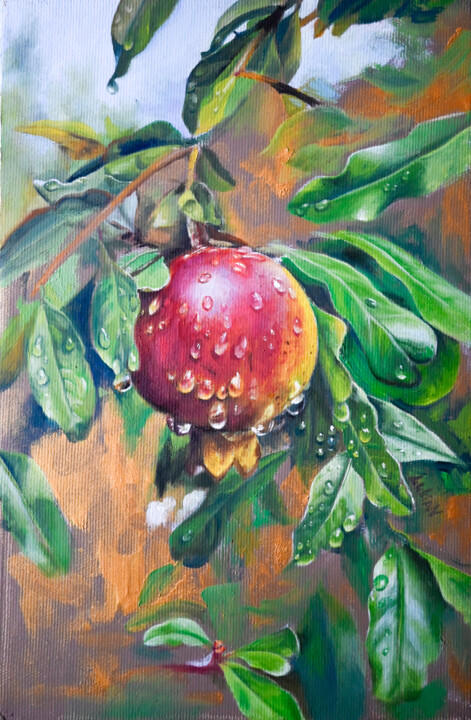 Painting titled "After the rain" by Lukian, Original Artwork, Oil