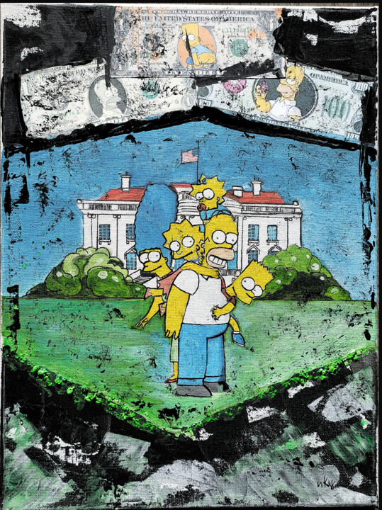 HOMER PRESIDENT Schilderij, 15,8x11,8 in