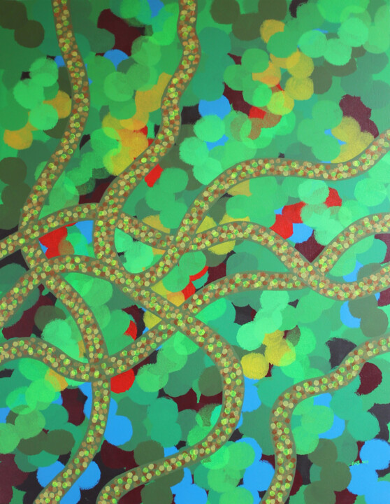 Les lianes 绘画, 57.5x44.9 in