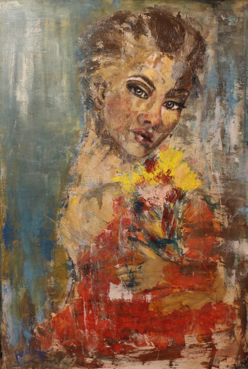 Fulgor de Pensamiento 绘画, 51.2x35.4 in
