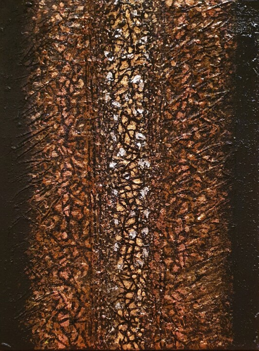 Painting titled "Tronc 10" by Alain V, Original Artwork, Acrylic