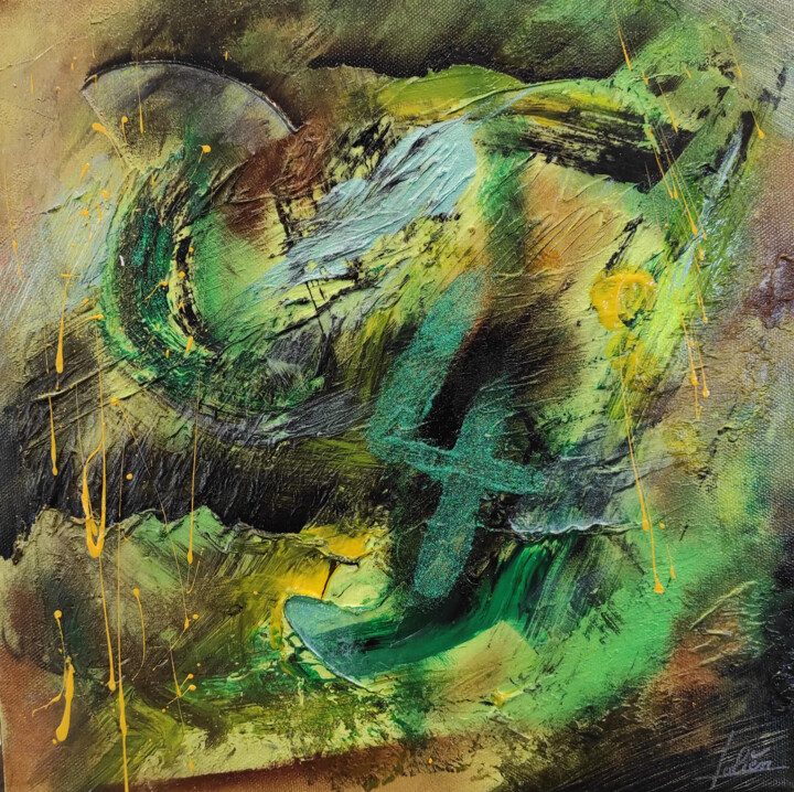 Chiffre chance 4 绘画, 11.8x11.8 in