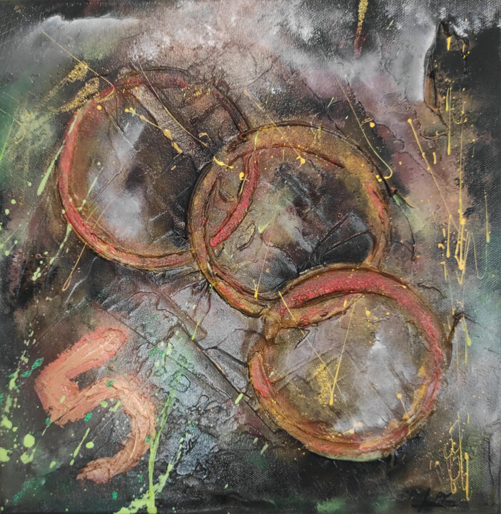 Chiffre chance 5 Pittura, 11,8x11,8 in