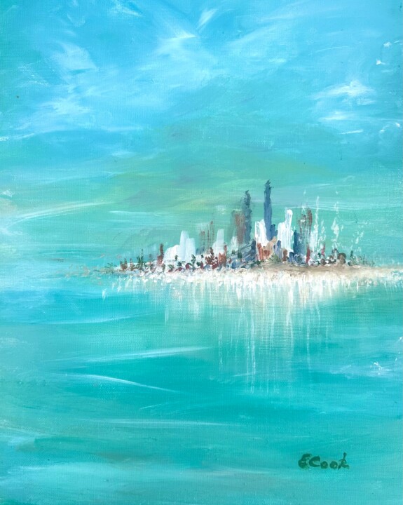 Peinture intitulée "Delicate Dawn" par Elisa Cook Benbassat Bassat, Œuvre d'art originale, Acrylique