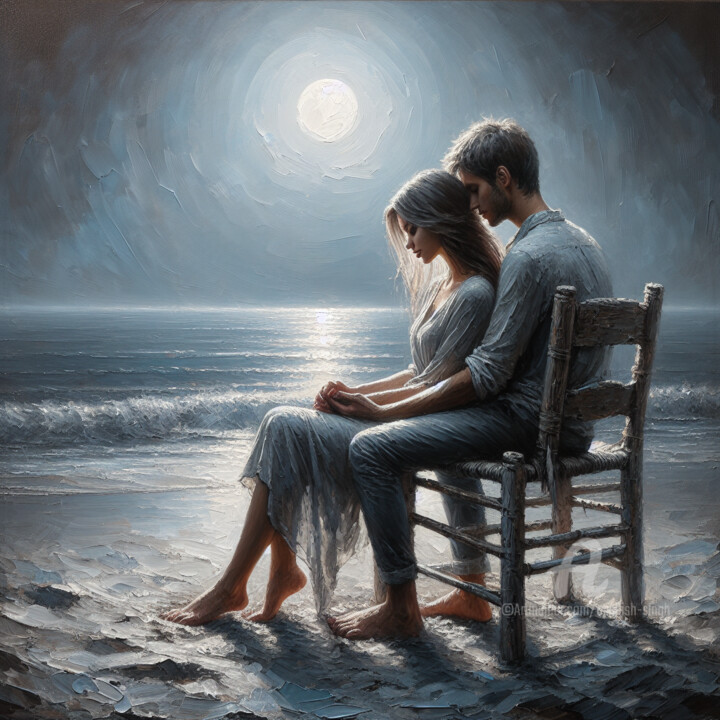 数字艺术 标题为“In the Glow of Love” 由Aashish Singh, 原创艺术品, 数字油画