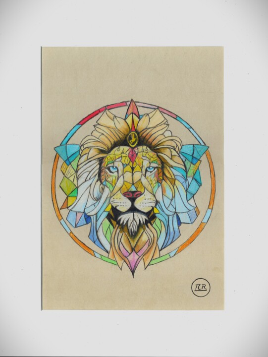 Pièces de lion 图画, 11.4x8.3 in