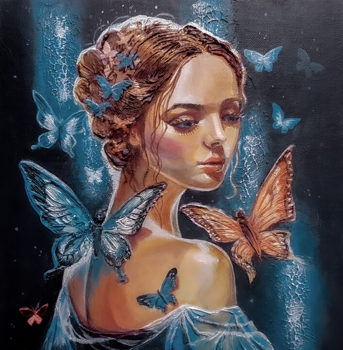 Butterfly effect 绘画, 9.8x9.8 in
