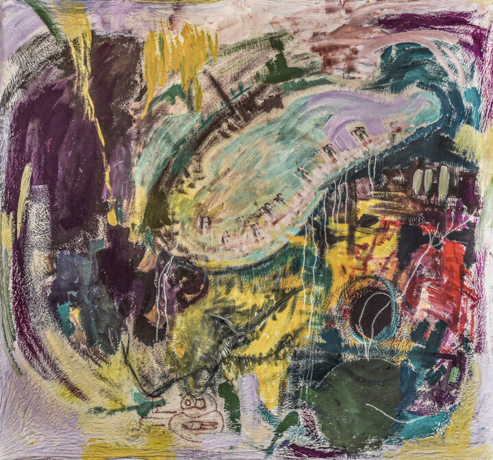 el cenote III 绘画, 59.1x63 in