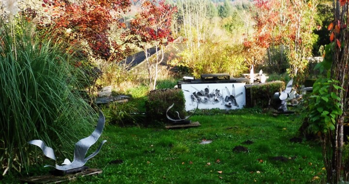 Photographie intitulée "le jardin a l'autom…" par Servin, Œuvre d'art originale, Photographie non manipulée