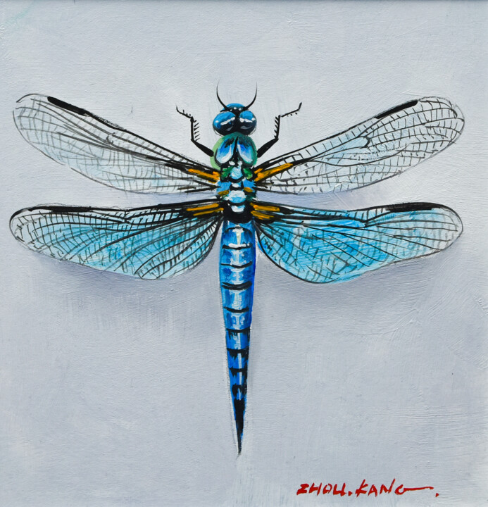 dragonfly 绘画, 8.3x8.3 in