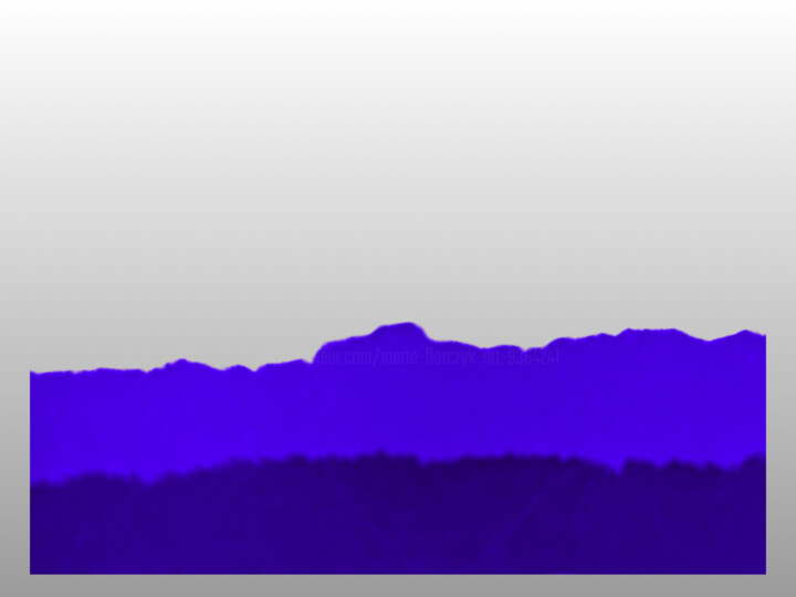 Digital Arts titled "Indigo" by Marta Florczyk Art, Original Artwork, Digital Collage