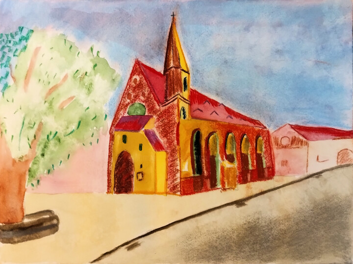 Salvator Kirche 绘画, 11.7x16.1 in