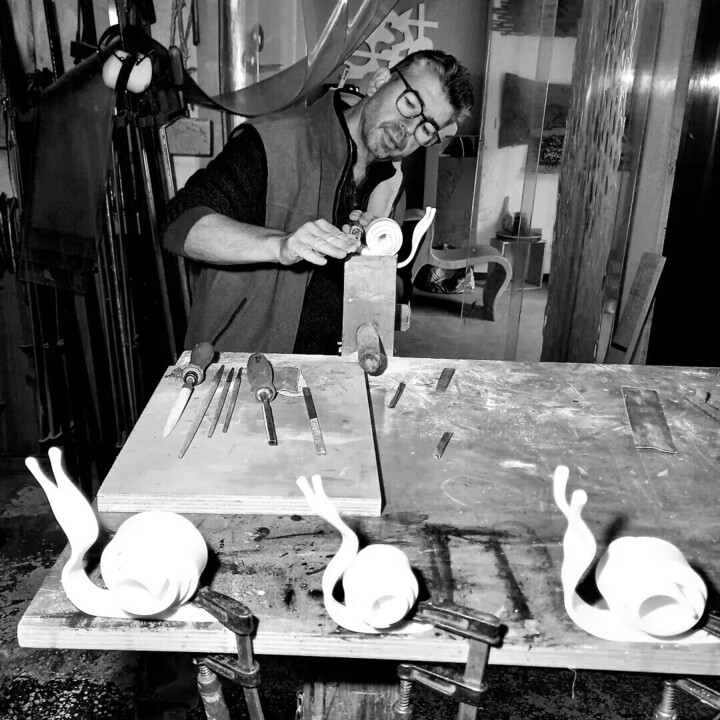 Steps of the making of the work