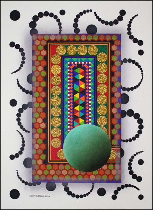 Drawing titled "PERIPHERAL VISION." by Knight Sherring, Original Artwork, Pastel Mounted on Cardboard