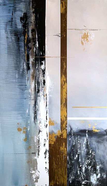 Radiance of Perfection Payne's grey 绘画, 55.1x31.5 in