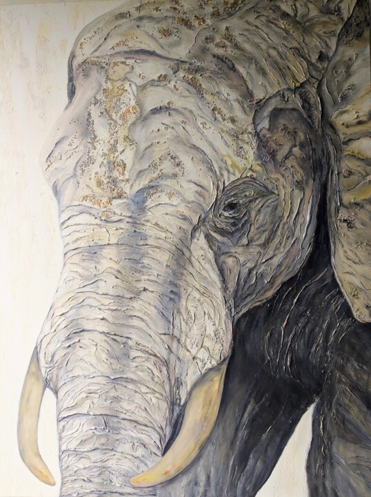 L'âme de l'éléphant 绘画, 45.7x35 in