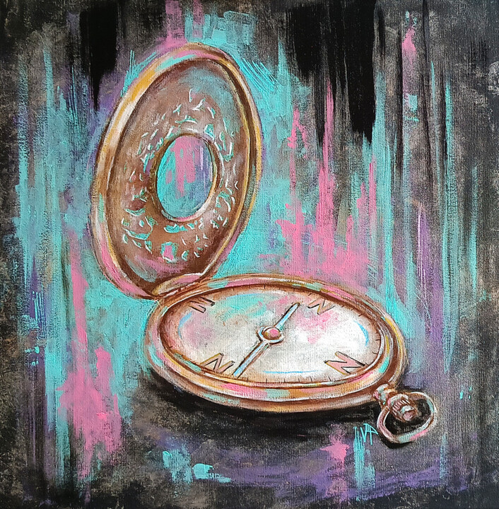 Painting titled "All the signs predi…" by Veronika Chernyshkova, Original Artwork, Acrylic
