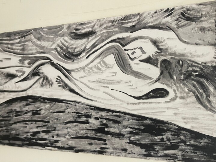 Painting titled "L'amore complesso" by Licia Trobia, Original Artwork, Acrylic Mounted on Wood Stretcher frame