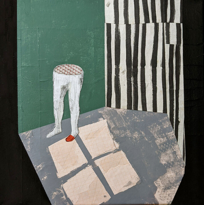 Red Zone Series 03 Collages, 11,8x11,8 in