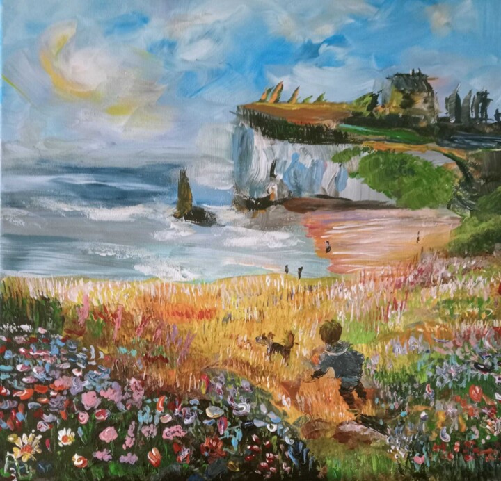 Peinture intitulée "Un enfant libre" par Audran, Œuvre d'art originale, Acrylique
