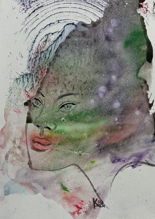 Woman magic 绘画, 12x9 in