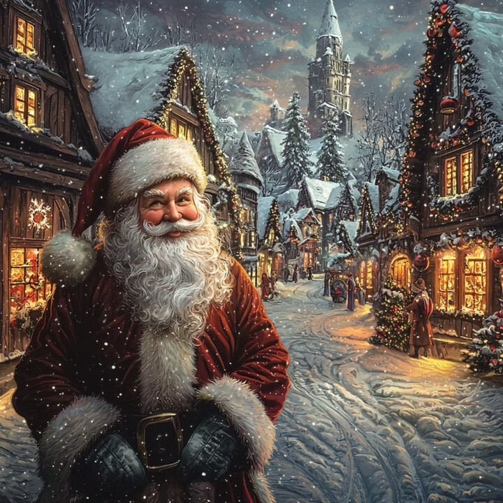 Christmas Time 绘画, 36x36 in