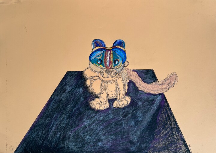 iE4u5 / My pretty cat- 拼贴, 16.5x23.6 in