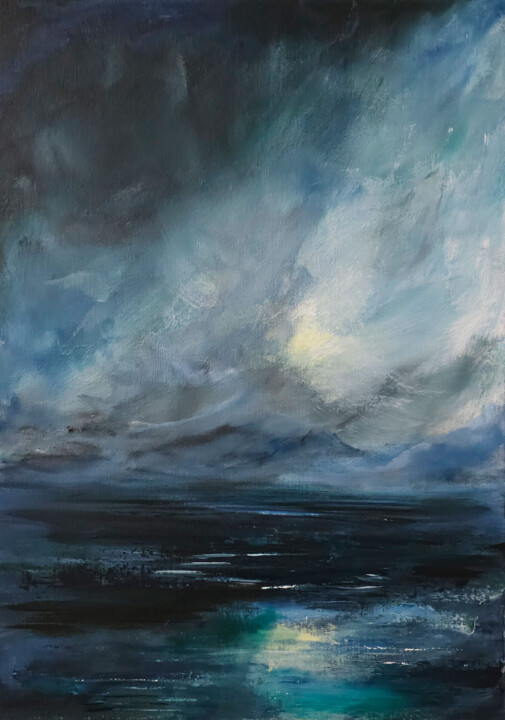 Malerei mit dem Titel "Glow" von Sophia Kühn, Original-Kunstwerk, Acryl Auf Keilrahmen aus Holz montiert