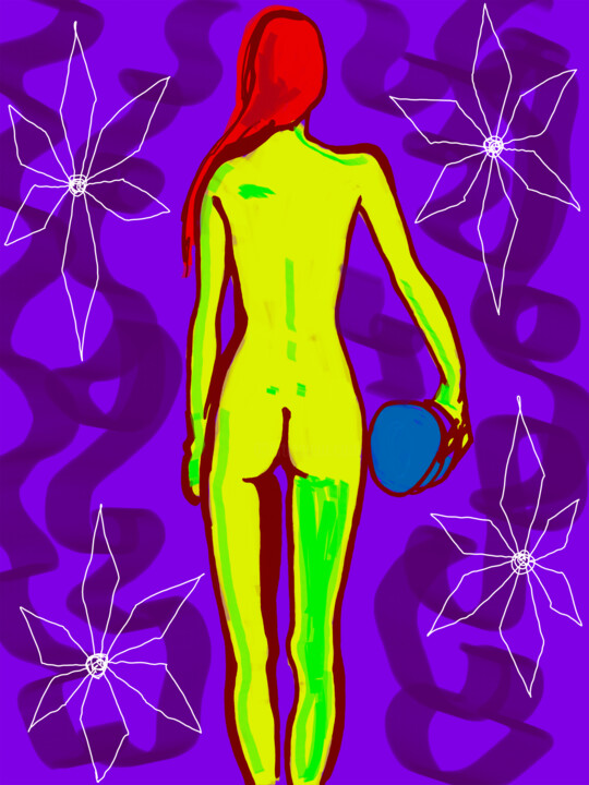 Digital Arts titled "nude_d00018" by Margarita Felis, Original Artwork, 2D Digital Work
