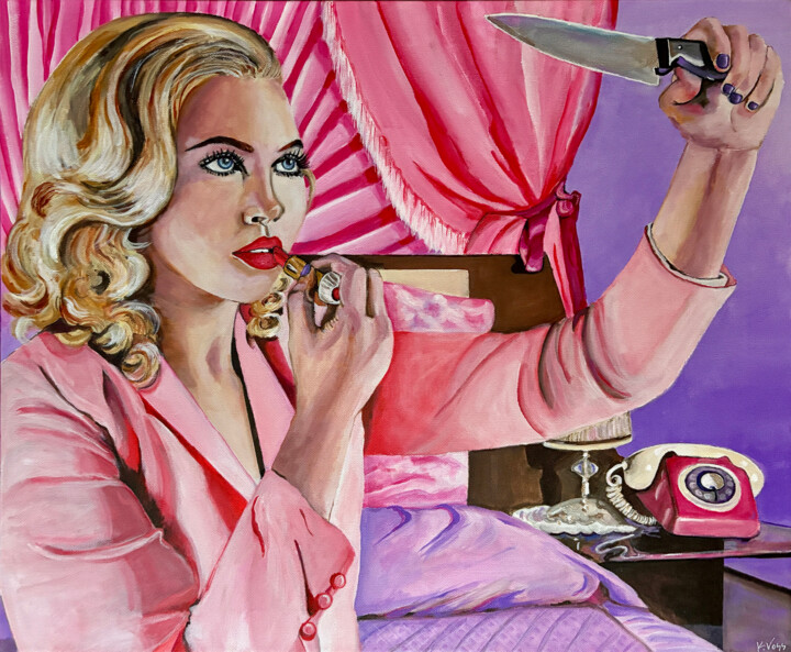 Peinture intitulée "Delicate Like A Bomb" par Kristin Voss, Œuvre d'art originale, Acrylique Monté sur Châssis en bois