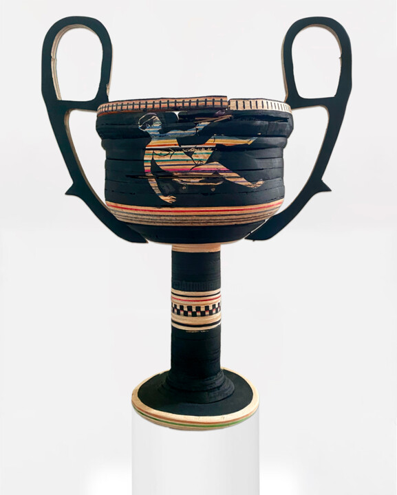 Cadere 3D Kantaros 雕塑, 16.9x14.2 in