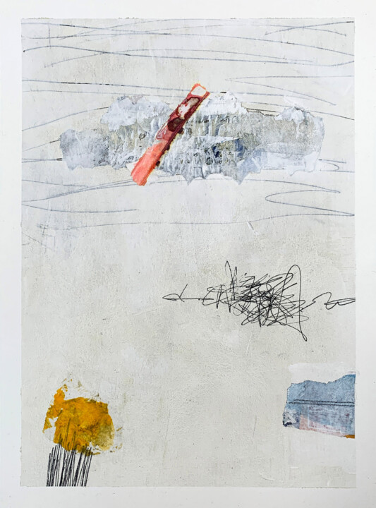 Painting titled "Sonnenblumenfeld am…" by Claudia König (koenigsfigurine), Original Artwork, Collages