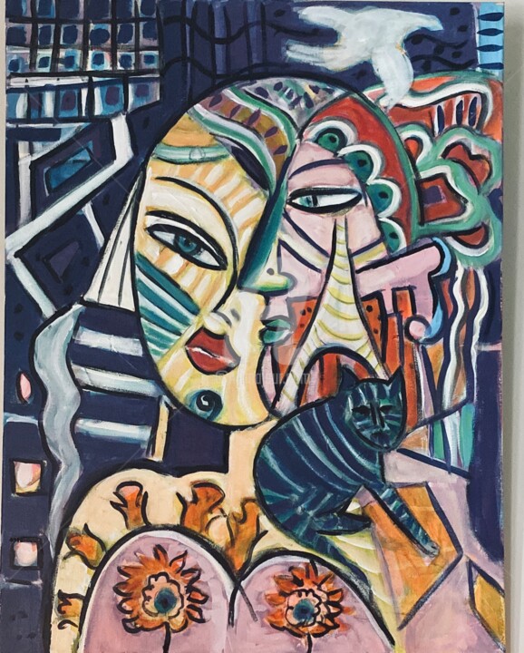 Demoiselle de Tamaris 12 绘画, 31.5x23.6 in
