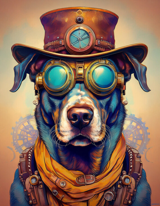 Steampunk Dog 146 数字艺术