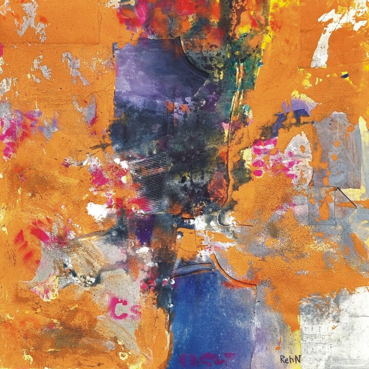ARANCIO INDACO 62 绘画, 31.5x31.5 in
