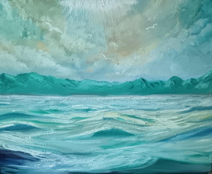 Retour au calme 绘画, 15.8x19.7 in
