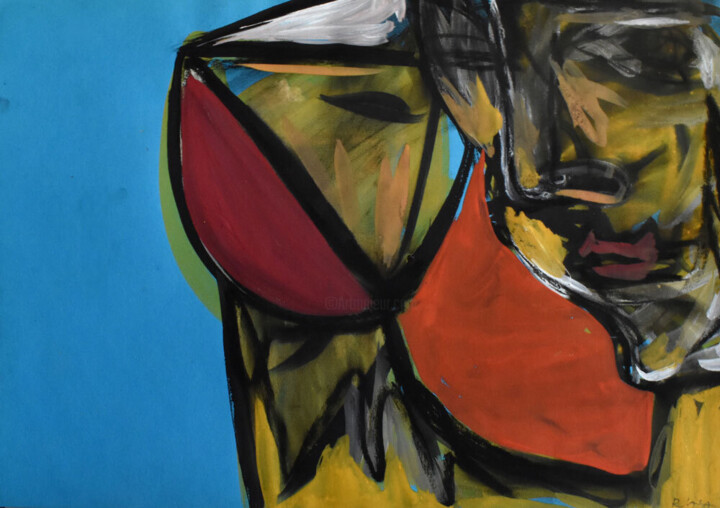 Zeichnungen mit dem Titel "Mannequin (Object N…" von Roman Lasa, Original-Kunstwerk, Pastell