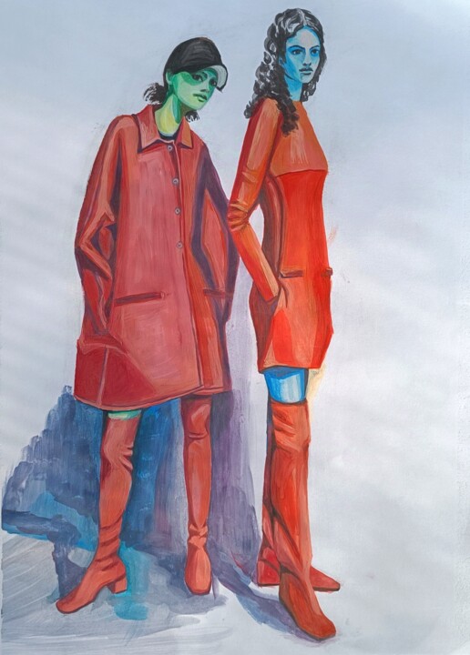 Contrasting personalities Pittura, 15,8x11,8 in