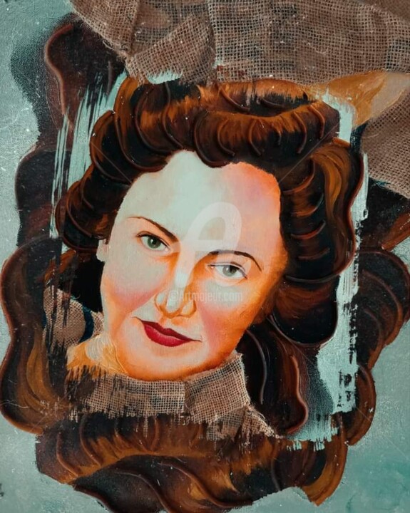 Nancy Wake 绘画, 15.8x11.8 in