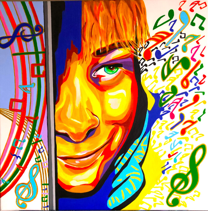 Hugo in Music 绘画, 23.6x23.6 in