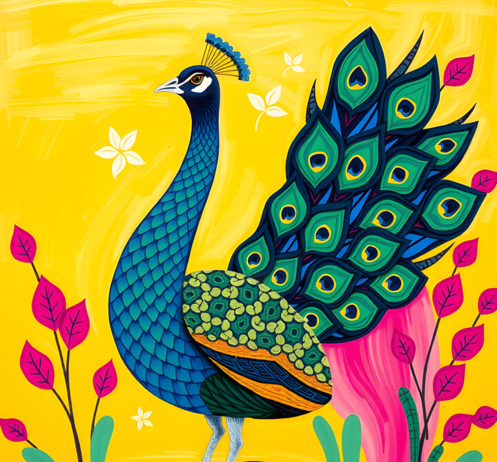 a peacock 数字艺术