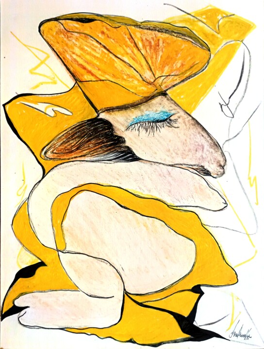 Къпане с жълта кърпа 绘画, 19.7x15.8 in